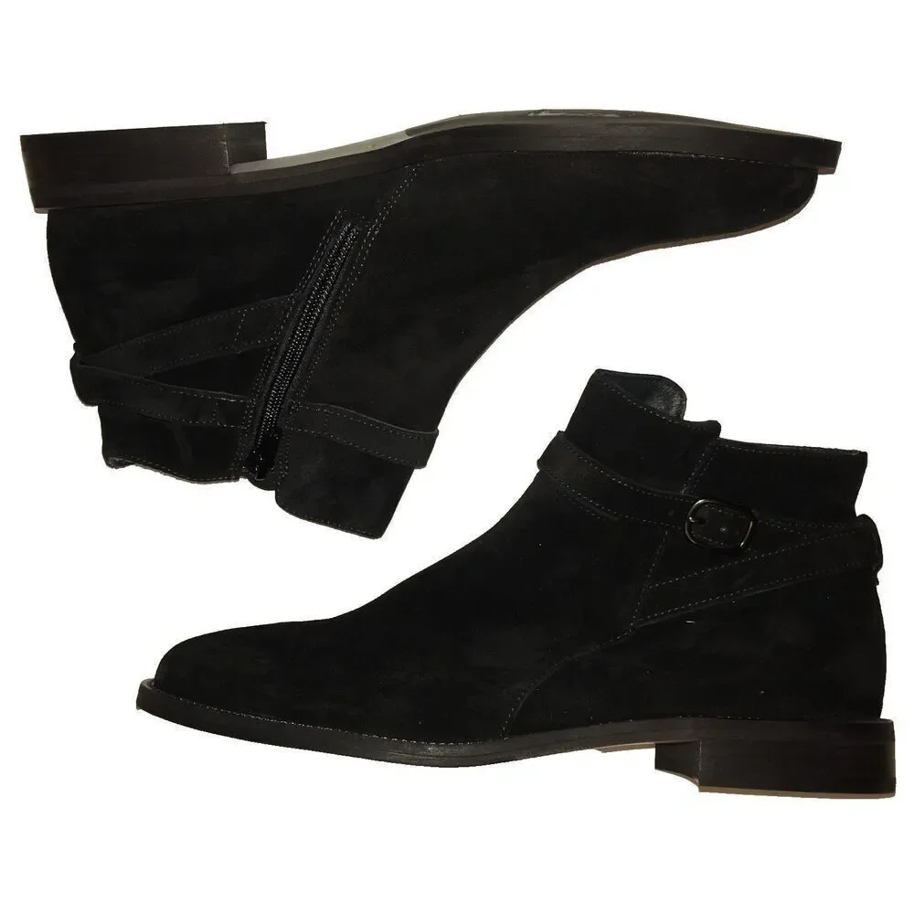 PAUL GREEN Reeve Ankle Boot, Bootie Black Soft Suede $535 New Size UK 7.5 US 10